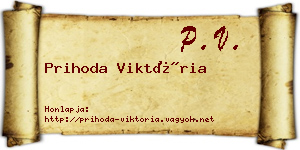 Prihoda Viktória névjegykártya